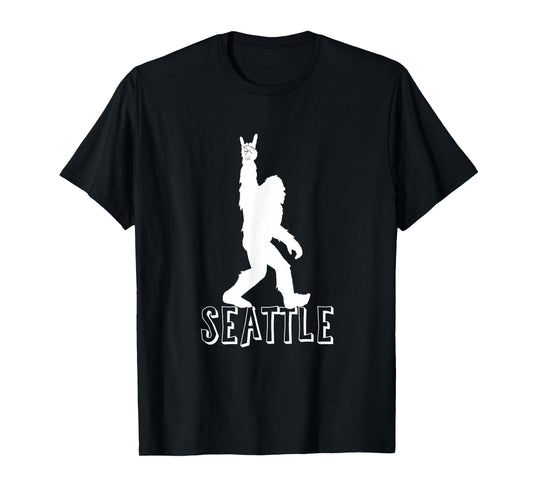 Bigfoot Seattle Washington Grunge Rock and Roll Souvenir T-Shirt