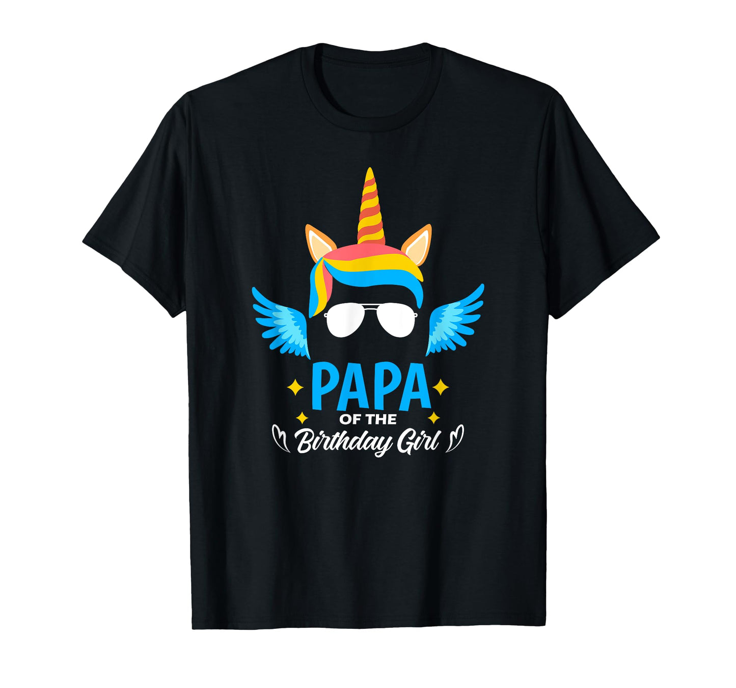 Papa of The Birthday for Girl Father Unicorn First Birthday T-Shirt