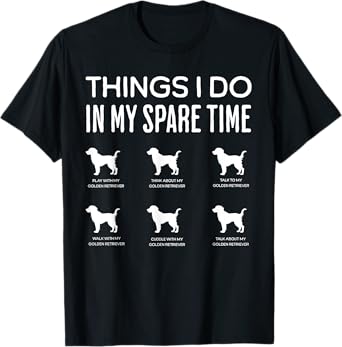 Funny Golden Retriever Dog T-Shirt for Men Women Kids