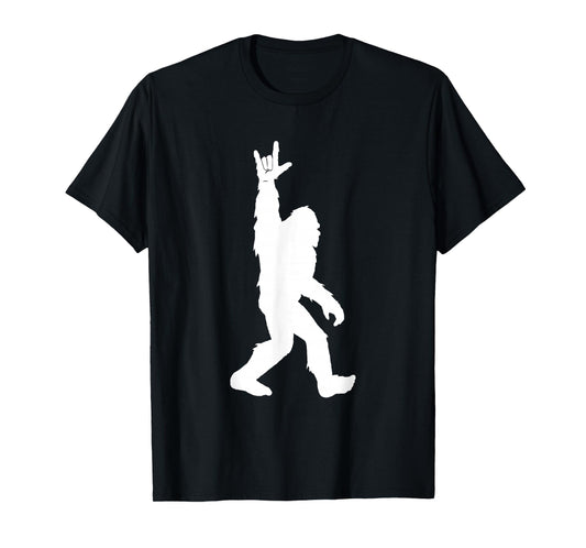 Bigfoot I Love You Hand Sign Language for Sasquatch Hunters T-Shirt