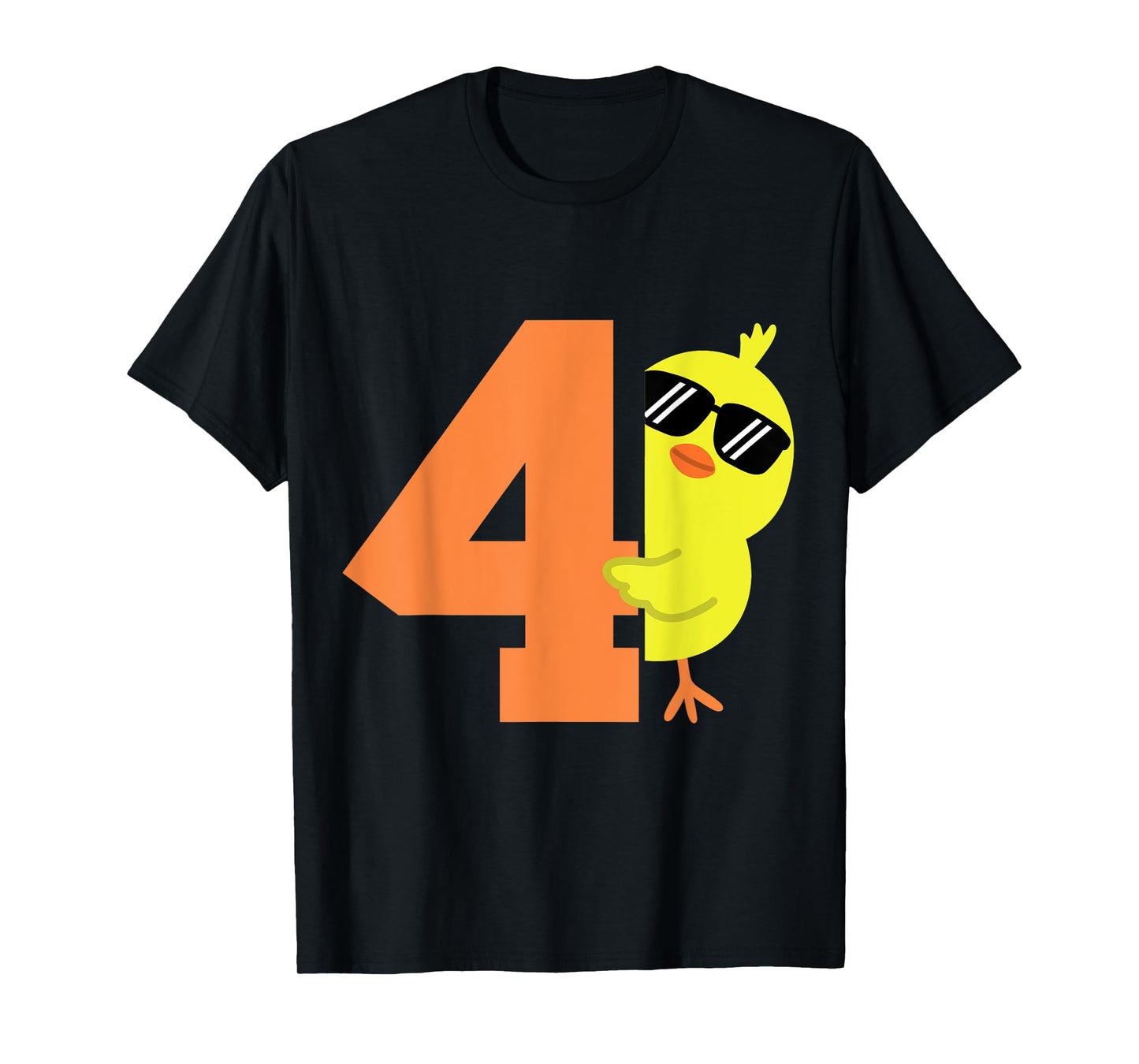 Kids 4th Birthday Chicken Themed Cute 4 Year Old Boys Chick T-Shirt