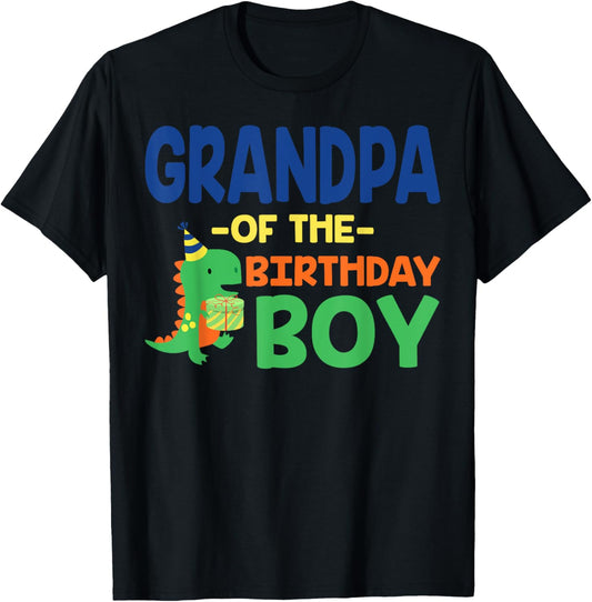Grandpa of The Birthday For Boy Saurus Rex Dinosaur Party T-Shirt