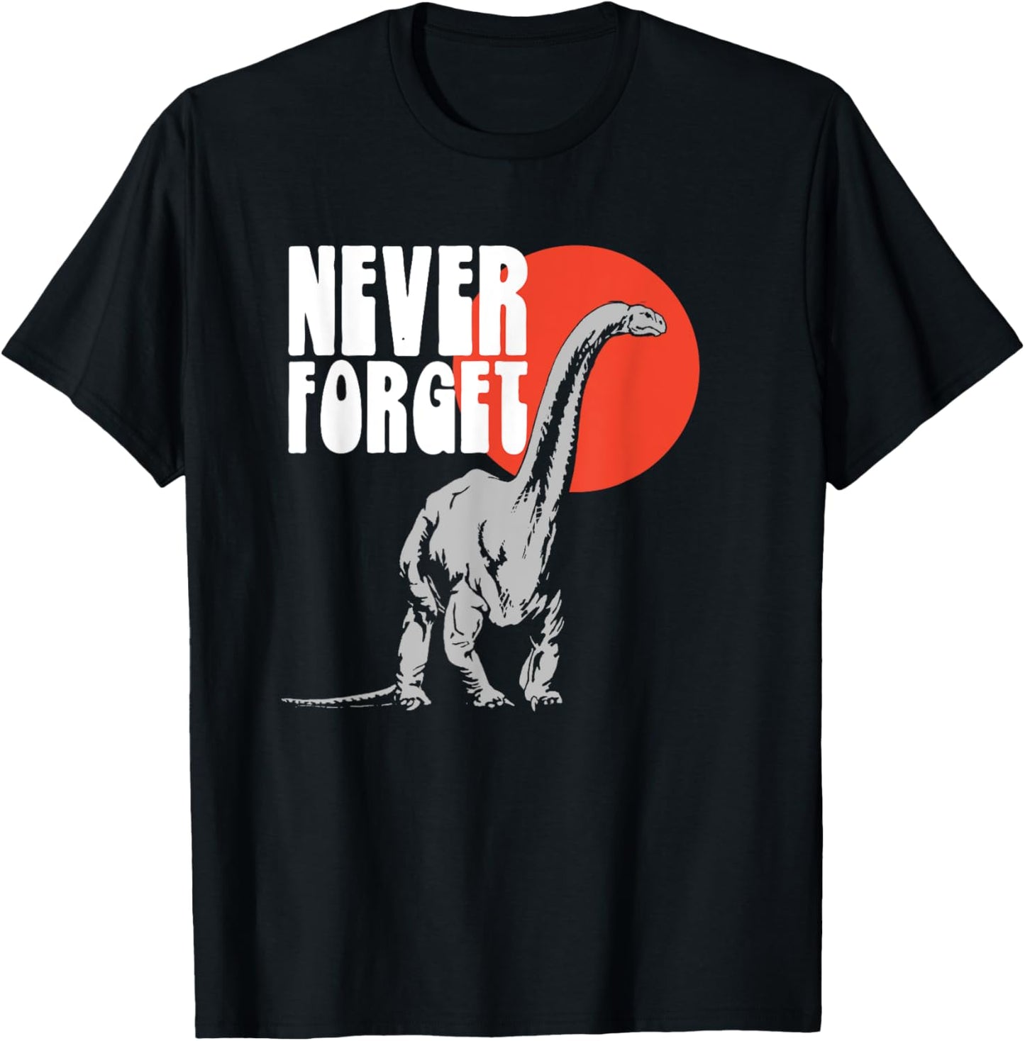 Never Forget Funny Dinosaur Extinction Retro Vintage 80s T-Shirt