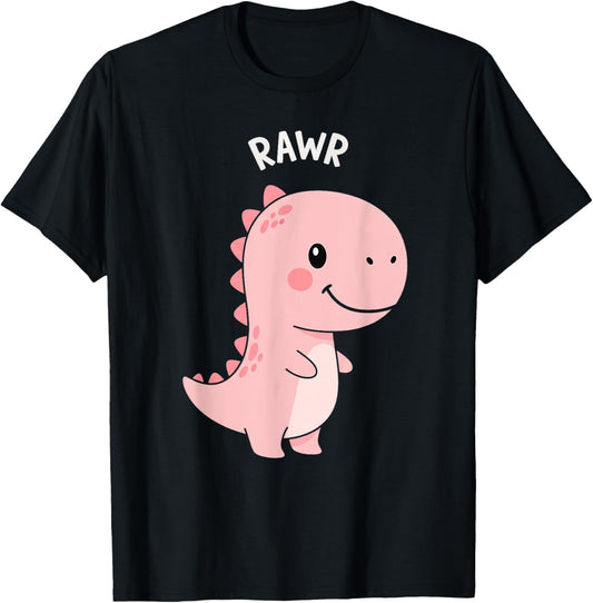 Cute Dinosaur Roaring Dino Rawr Funny Kid T-Shirt