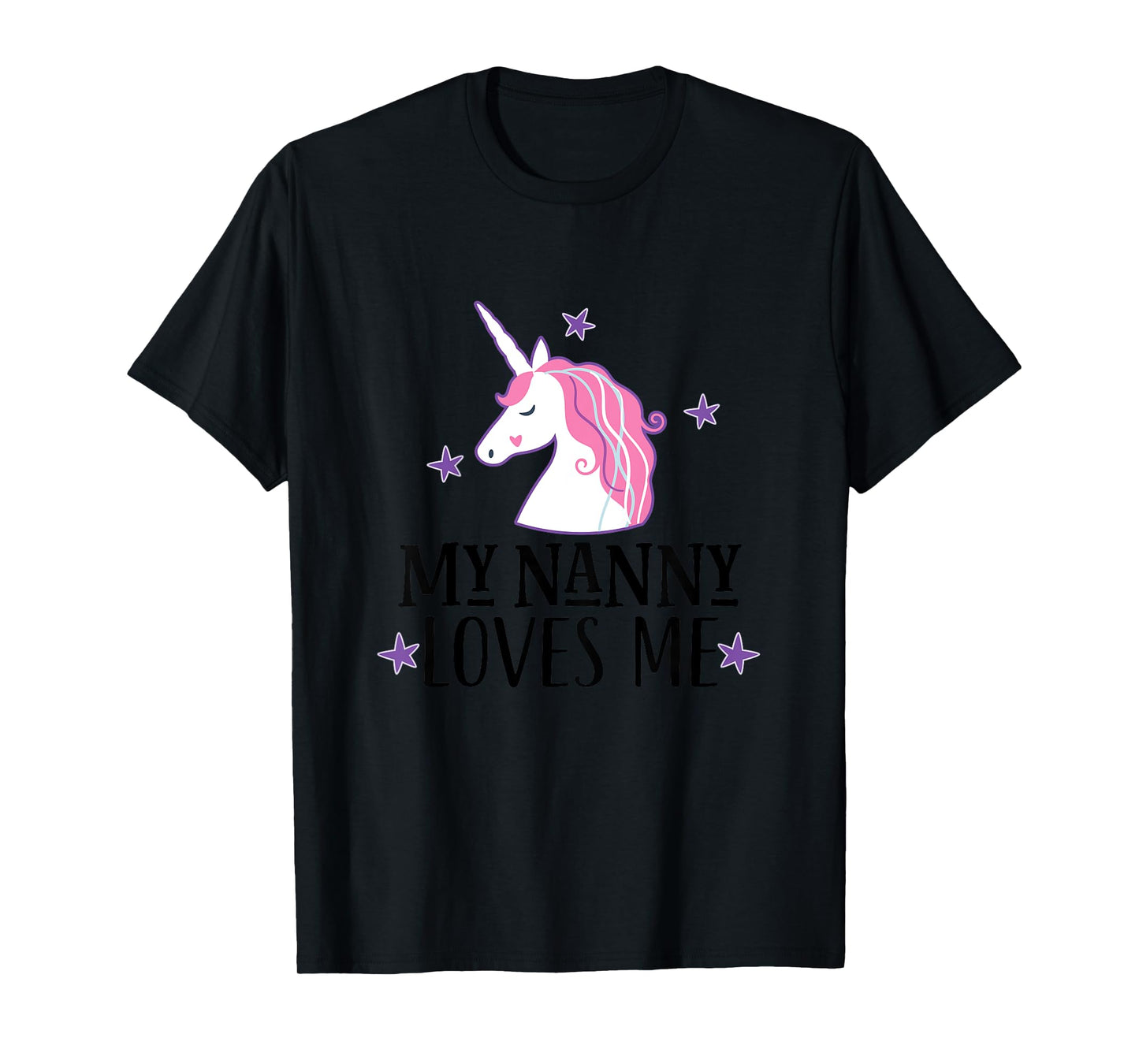 My Nanny Loves Me Unicorn Granddaughter T-Shirt