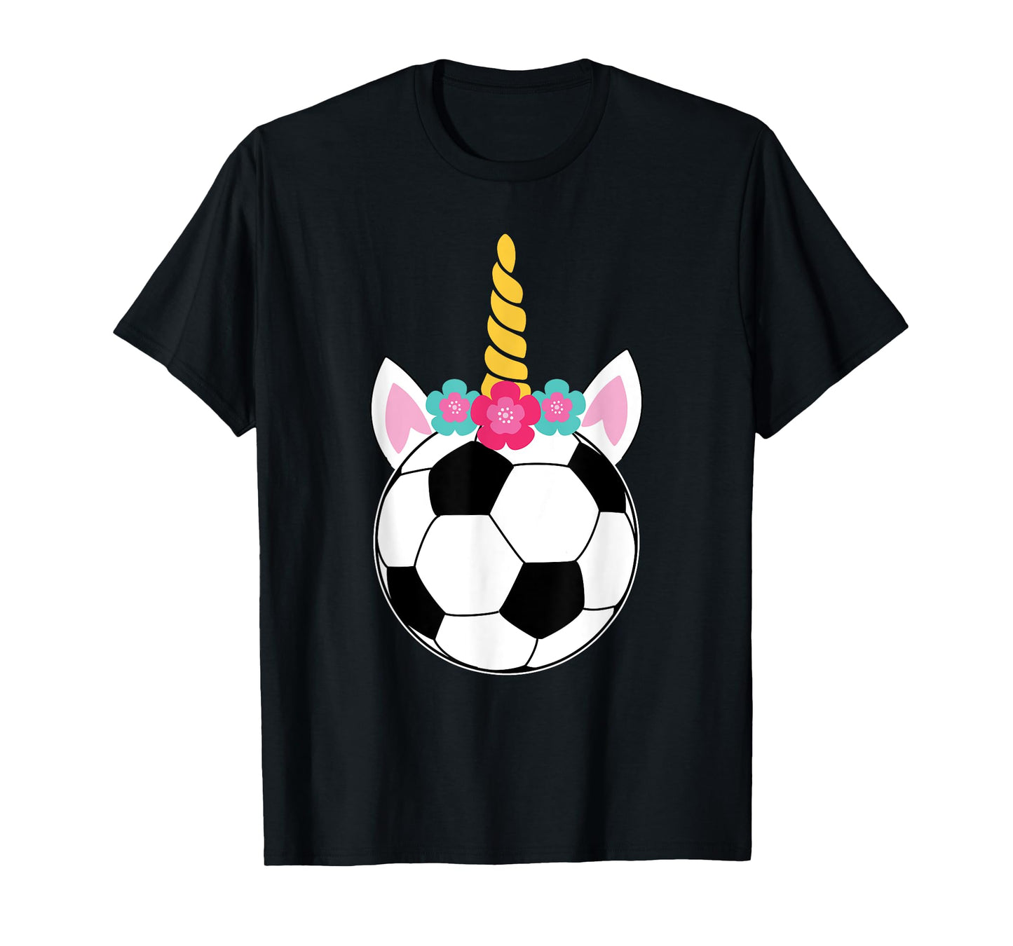 Soccicorn! Funny Soccer Unicorn Pink Sparkle Girls T-Shirt T-Shirt