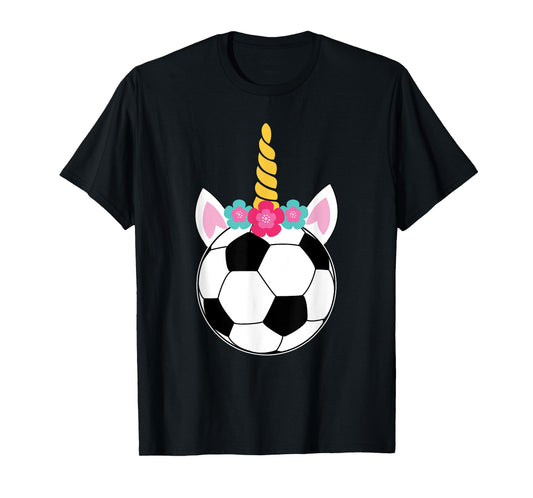 Soccicorn! Funny Soccer Unicorn Pink Sparkle Girls T-Shirt T-Shirt