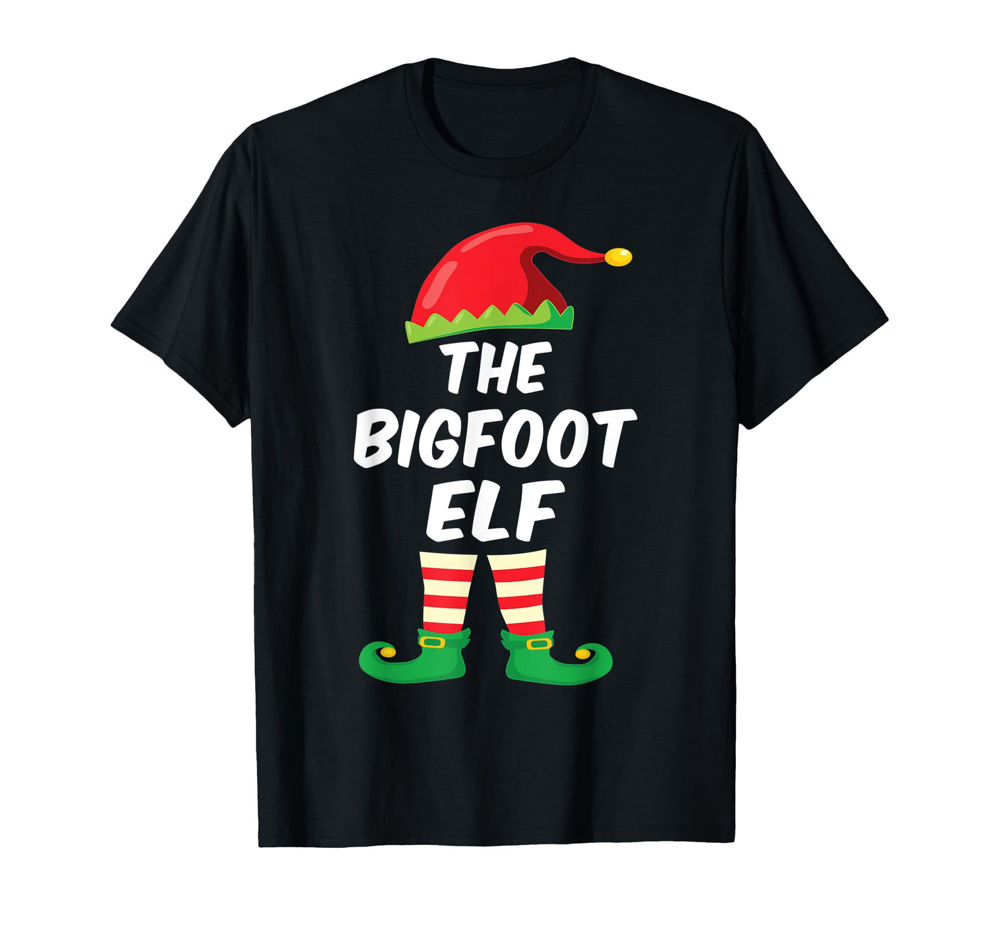 The Bigfoot Elf Family Matching Funny Christmas Costume T-Shirt