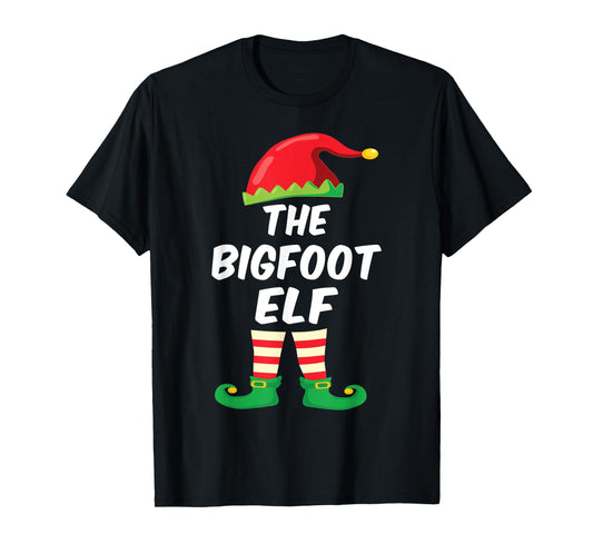 The Bigfoot Elf Family Matching Funny Christmas Costume T-Shirt