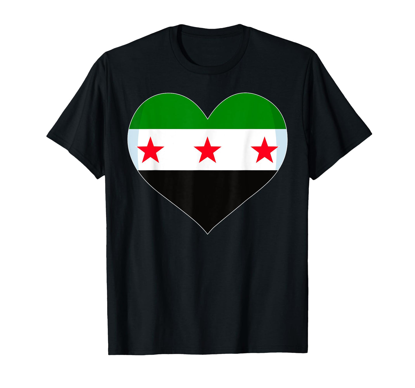 Proud Vintage Syrian Flag Free Syria Heart Love map 2025 T-Shirt