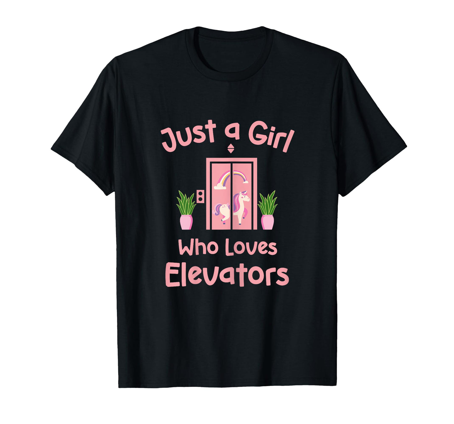 Just A Girl Who Loves Elevators Cute Distracted By Elevator T-Shirt