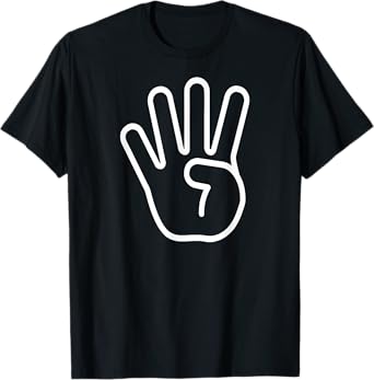Kids 4th Birthday Fingers Four Years Old Boys Girls T-Shirt
