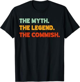 Fantasy Football Support Funny Commish Fantasy Football Commissioner T-Shirt - Black, Men's, Short Sleeve, Small