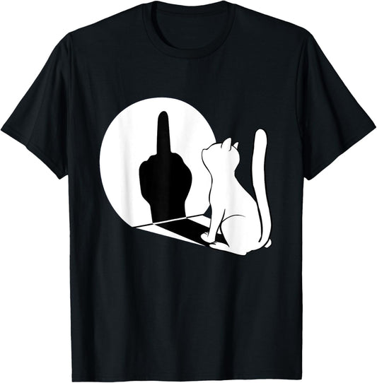 Middle Finger Cat Statement Funny Cat Gift T-Shirt