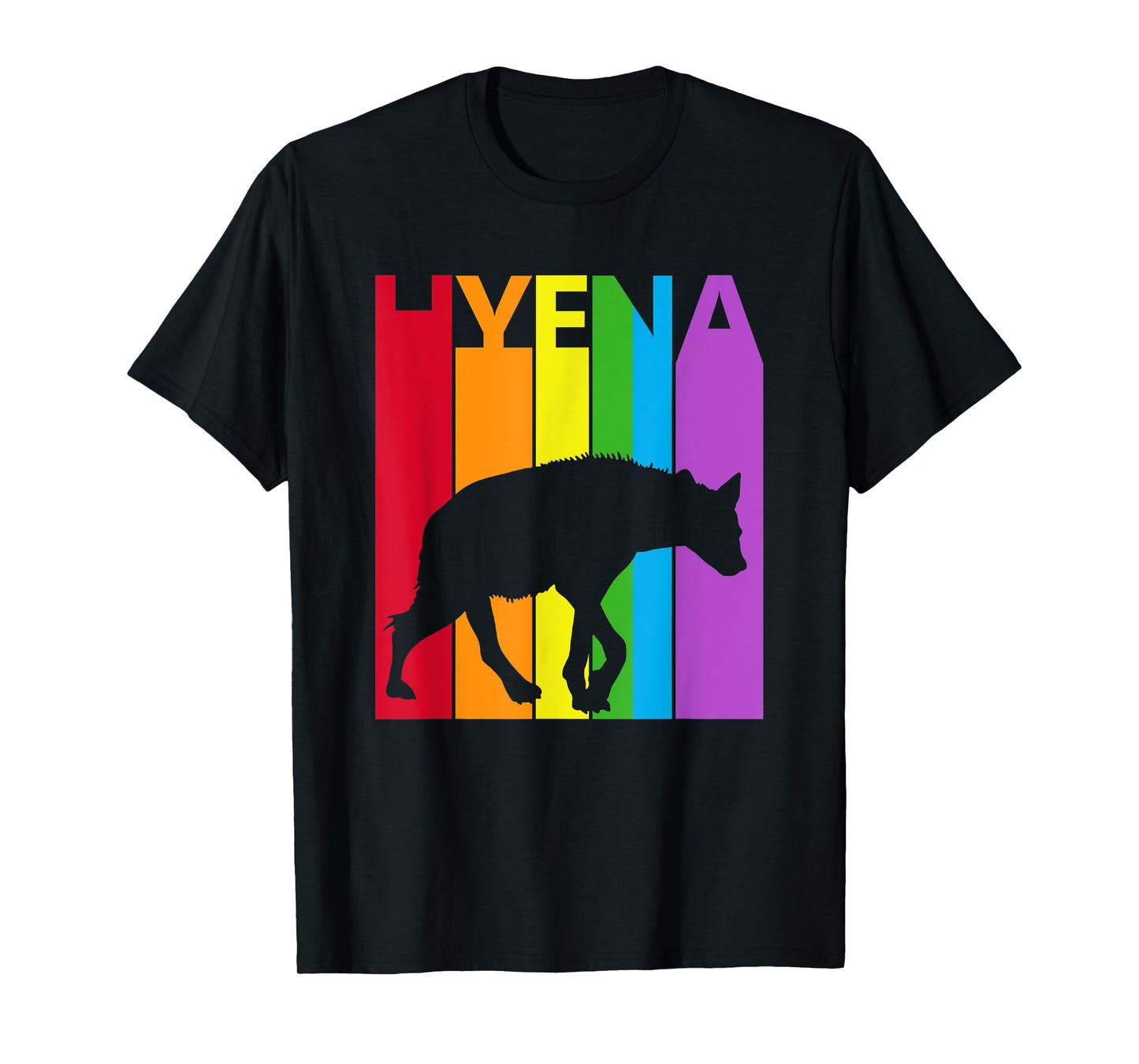 Cute Rainbow Hyena animal Lover T-Shirt