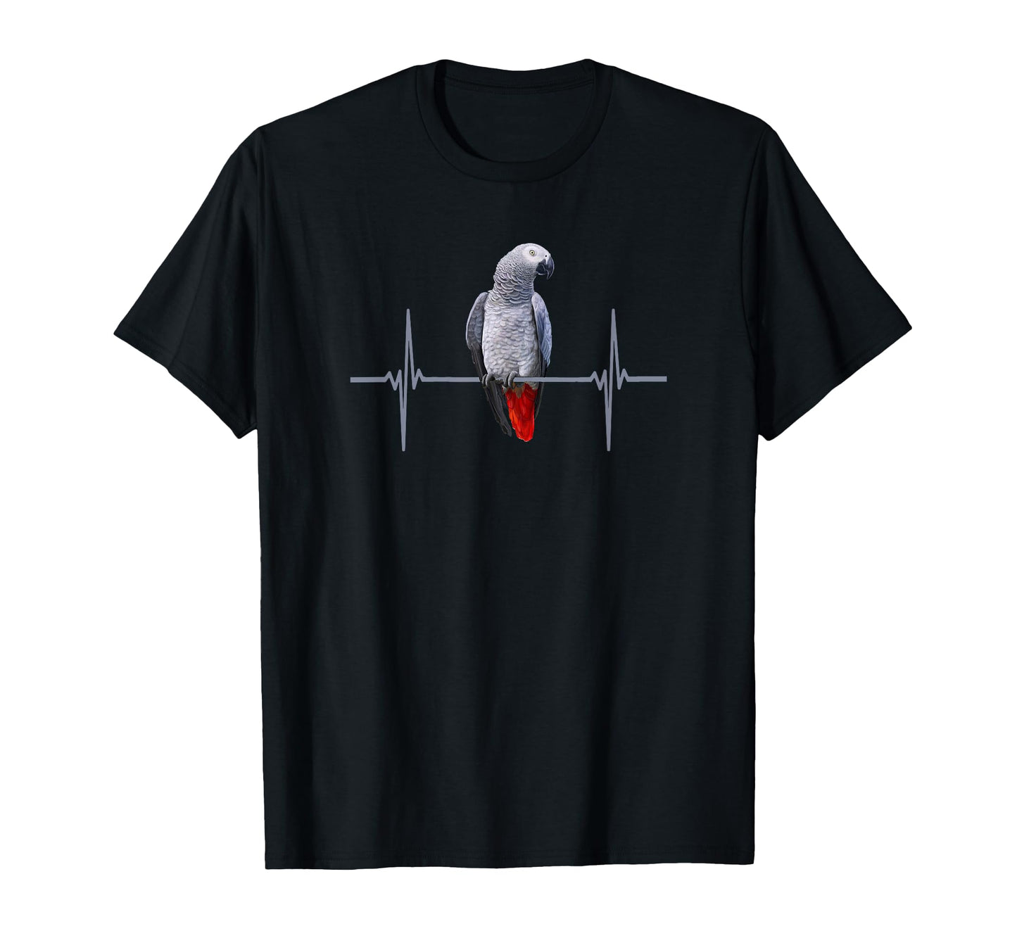 African Gray Heartbeat Shirt. Love African Grays tee. T-Shirt