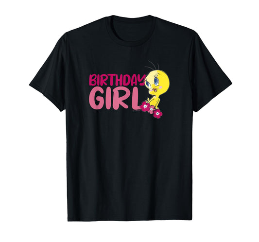 Looney Tunes Tweety Floral Birthday Girl T-Shirt