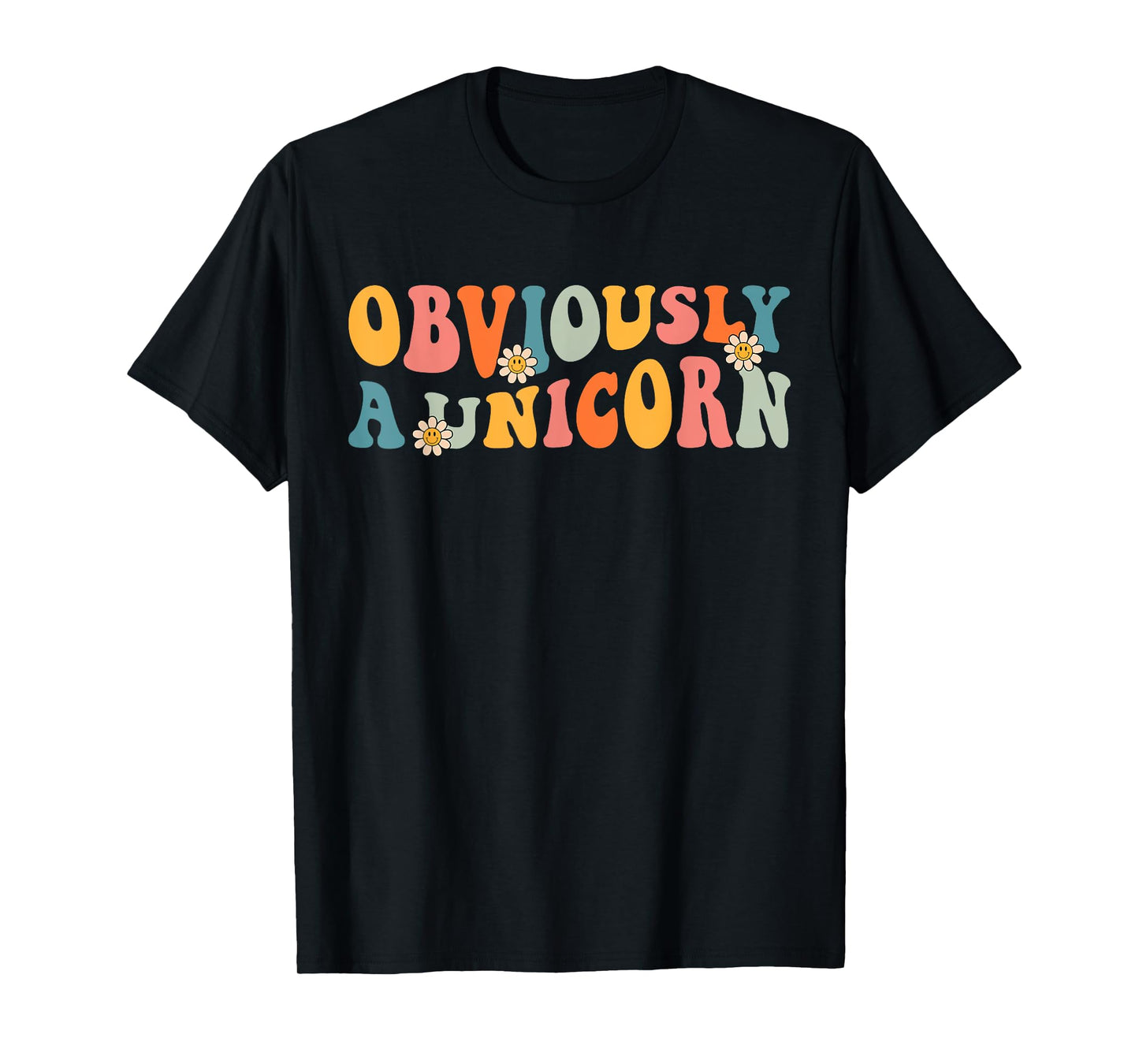 Obviously A Unicorn Retro Groovy Unicorn Squad Security T-Shirt