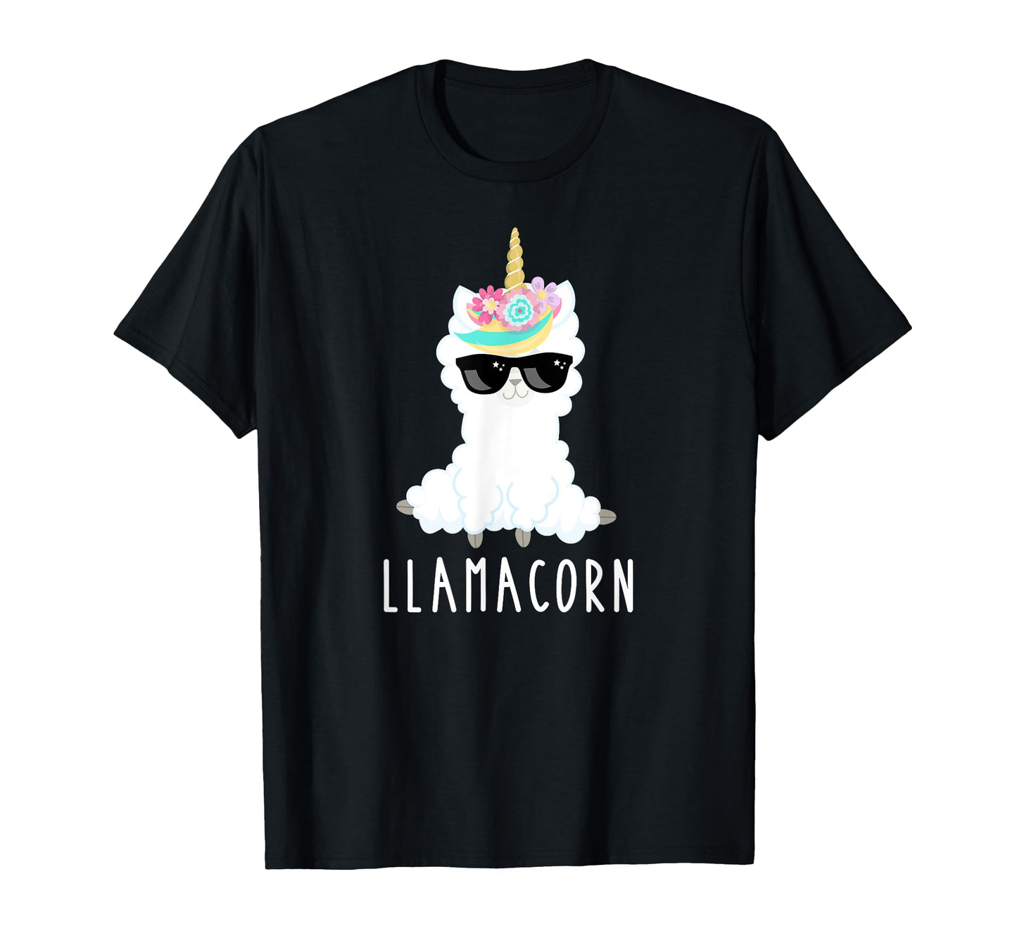 Llamacorn Shirt Girls Tshirt Llama Unicorn Funny Kids Gift T-Shirt