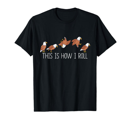 USA Eagle Lover Kids How I Roll Bird Funny Eagle T-Shirt