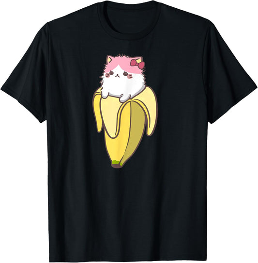 Banana Cat Funny Kawaii Bananya Gift Bday T-Shirt