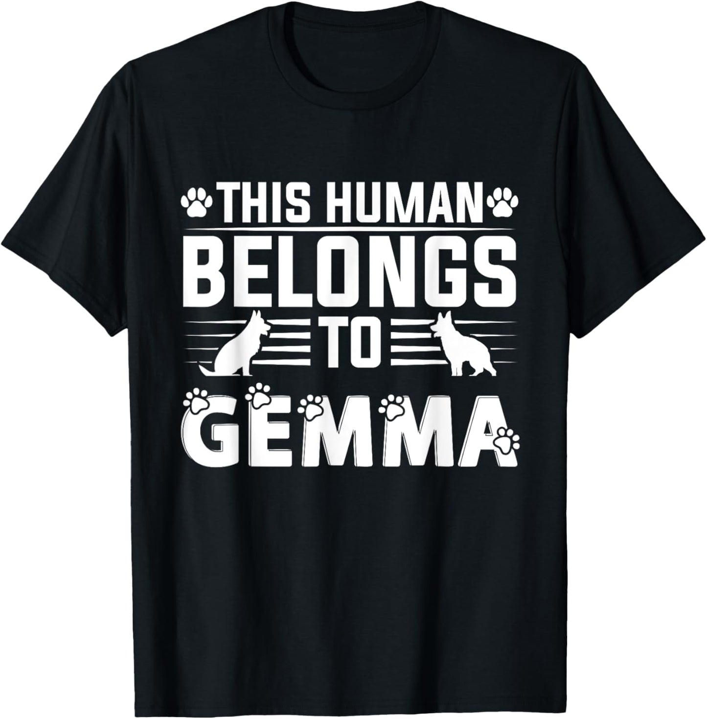 Dog Name Gemma Gift Belongs To Pet Dog Gemma T-Shirt