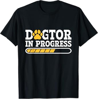 Funny Dogtor in Progress Veterinary Technician Vet Tech T-Shirt