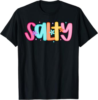 Salty Hawaii Beach Sunshine Seashells Funny Summer Vacation T-Shirt