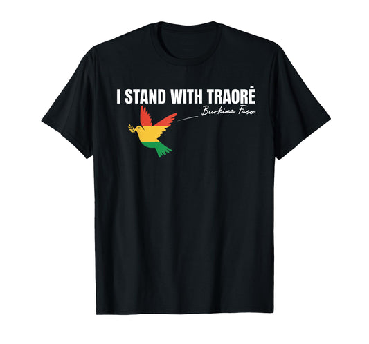 I Stand With Burkina Faso-Ibrahim Traoré Retro Bird T-Shirt