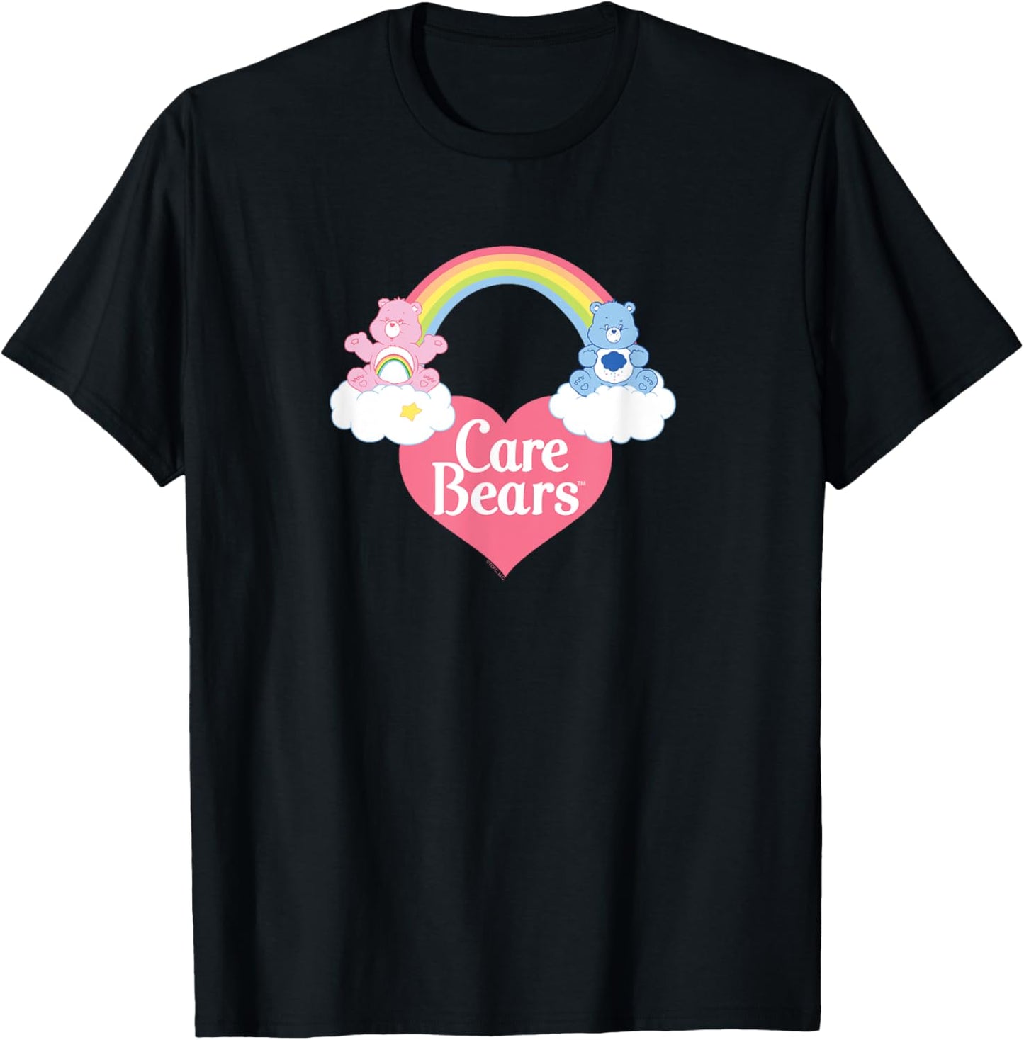 Care Bears Logo with Cheer Bear and Grumpy Bear Cartoon T-Shirt