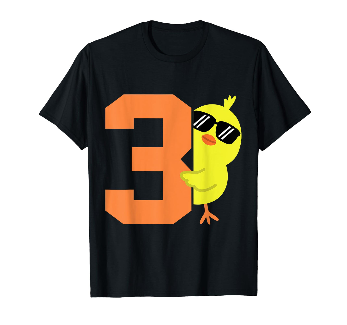 Kids 3rd Birthday Chicken Themed Cute 3 Year Old Boys Chick T-Shirt