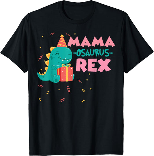 Mama Dinosaur Family Matching Dinosaur Birthday Boy Party T-Shirt