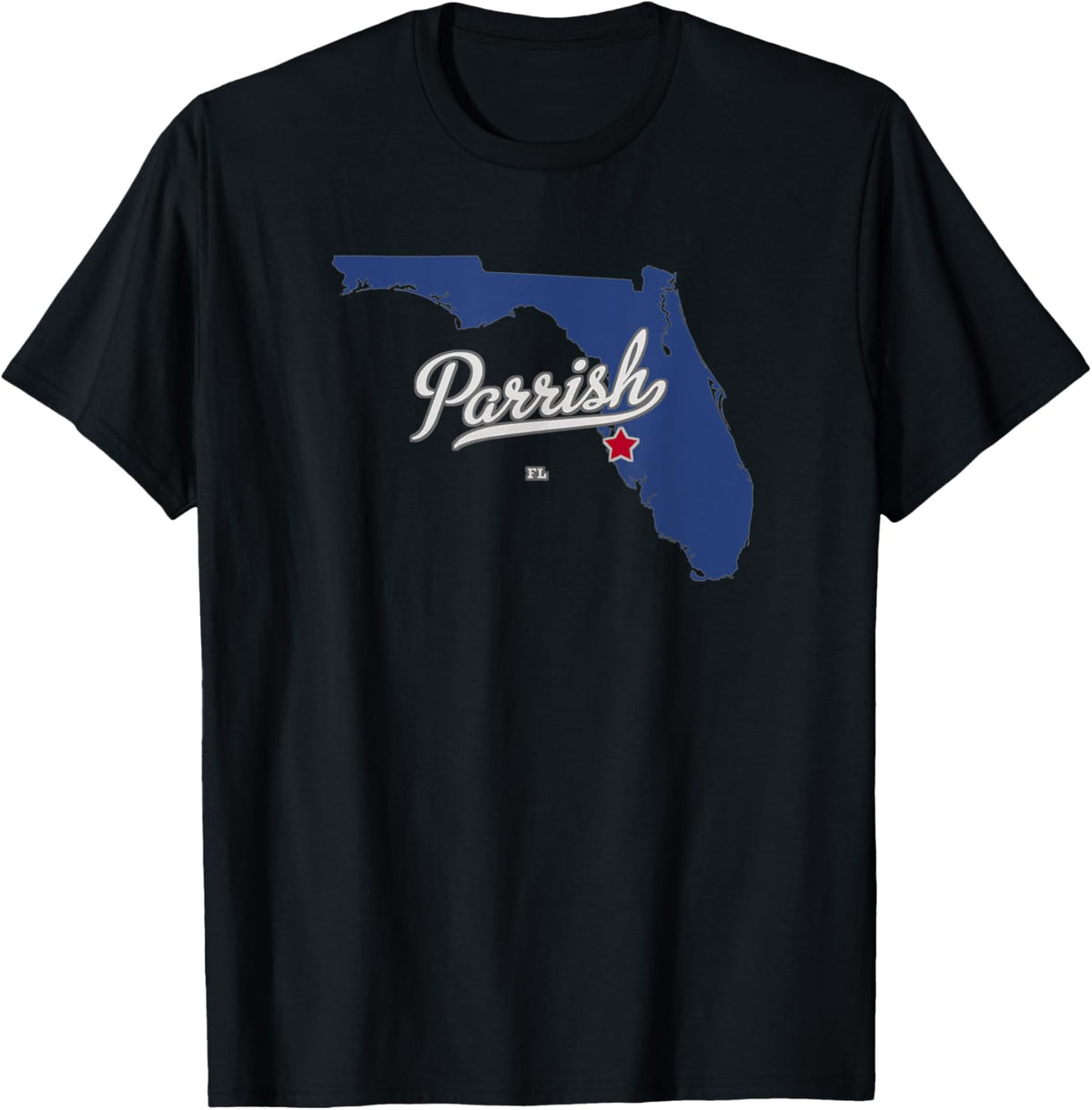 Parrish Florida FL Map T-Shirt