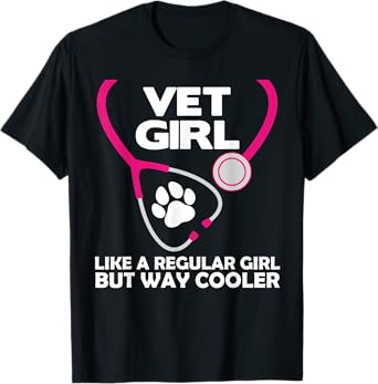 Funny Veterinary Technician Women Girls Female Vet Assistant T-Shirt