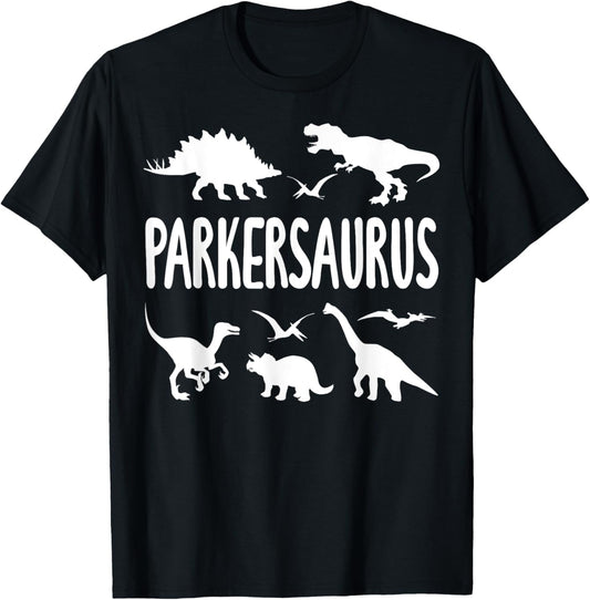Dinosaur T Rex Dino Parker Parkersaurus Boys Name T-Shirt