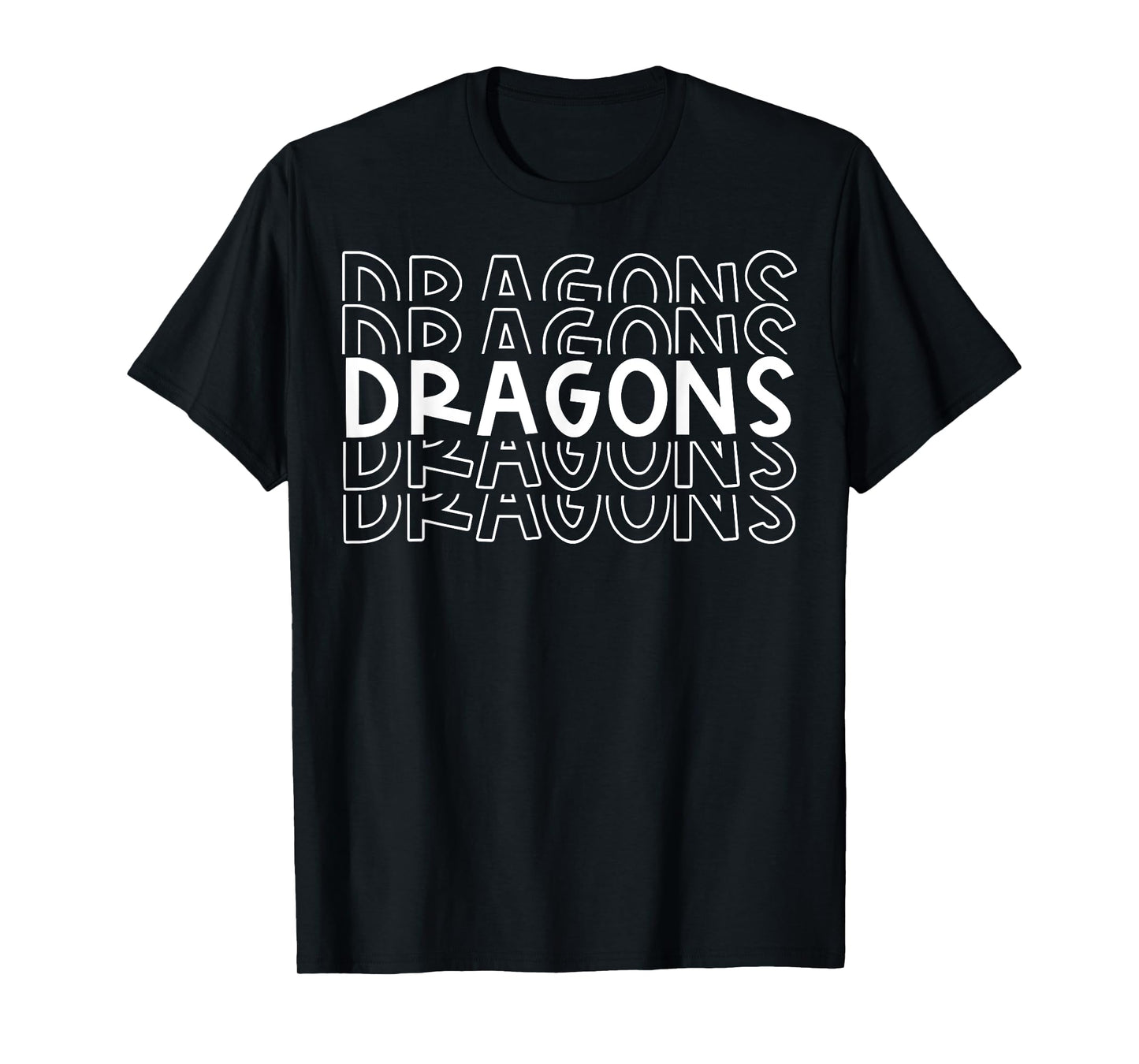 Dragons School Sports Team Mascot Town Go College Athlete T-Shirt