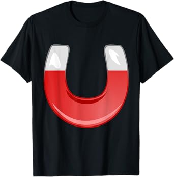 Horseshoe Magnet T-Shirt Metal Magnetic Magnetism Tee T-Shirt