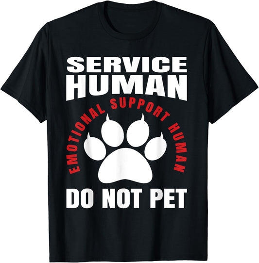 Service Human Do Not Pet Funny Dog Lover Vintage T-Shirt
