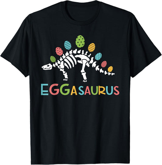 Eggasaurus Easter Stegosaurus Dinosaur Boys Kids Toddler T-Shirt