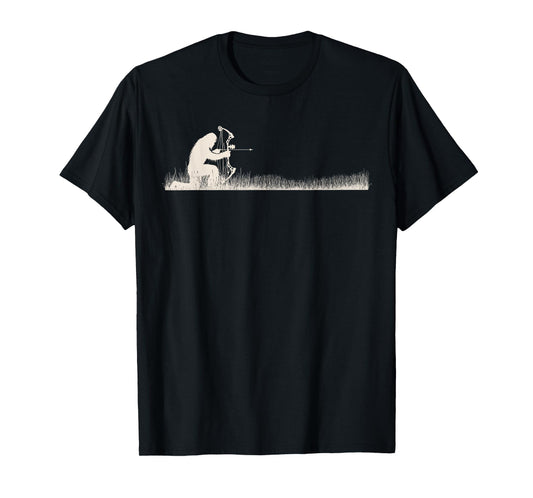 Funny Sasquatch Bow Hunter Bigfoot Bow Deer Hunting T-Shirt