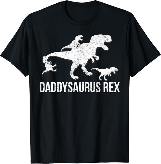 Daddysaurus rex 3 kids daddy dinosaur T-Shirt