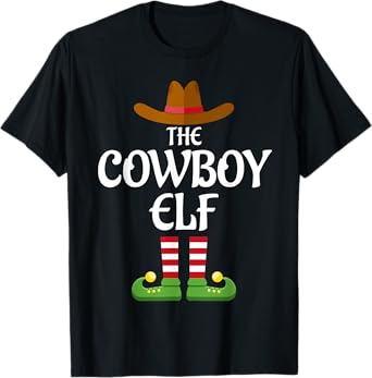 Cowboy Elf Family Matching Group Christmas Country T-Shirt