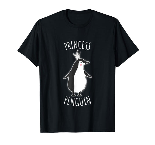 Cute Penguin Princess T Shirt Tee Gift for Boys Girls Kids
