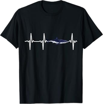 Shortfin Mako Shark Heartbeat Shark Lovers T-Shirt