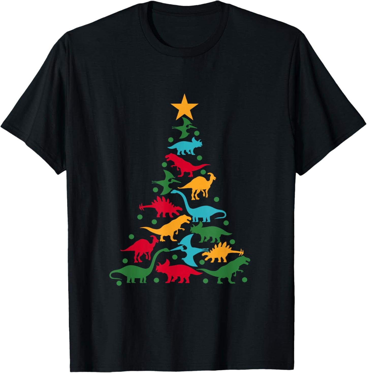 Dinosaur Christmas Tree Dino TRex Funny Dinosaur Xmas T-Shirt