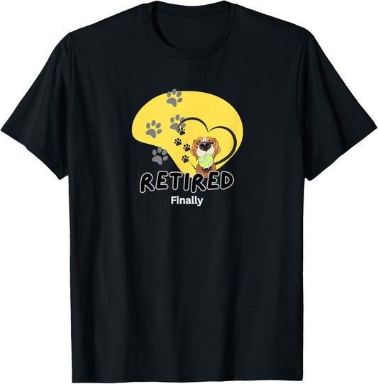Elderly Senior Fun Retired Seniors Play Ball Fetch Pet Dog T-Shirt