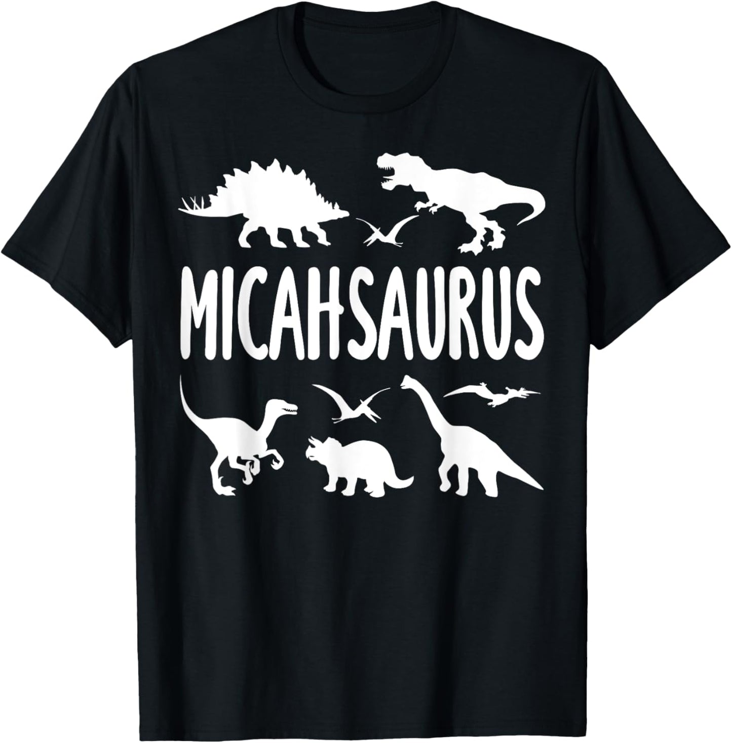 Dinosaur T Rex Dino Micah Micahsaurus Boys Name T-Shirt