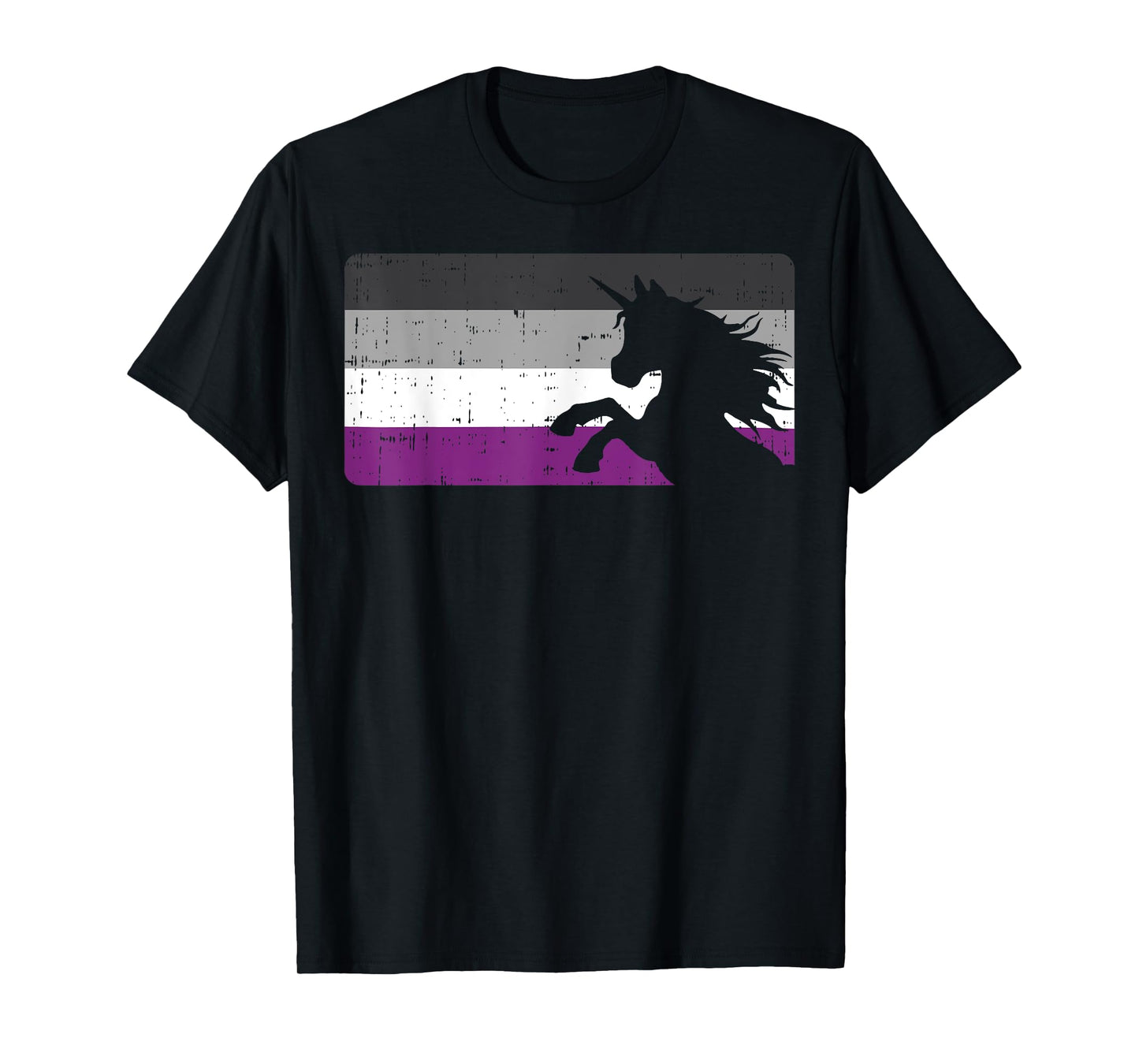 Asexual Pride Flag Unicorn Majestic Animal Ace LGBTQ Gift T-Shirt
