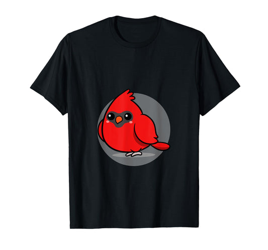 Cute Kawaii Aesthetic Northen Cardinal Bird T-Shirt