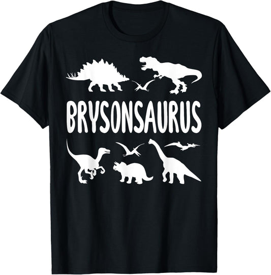 Dinosaur T Rex Dino Bryson Brysonsaurus Boys Name T-Shirt